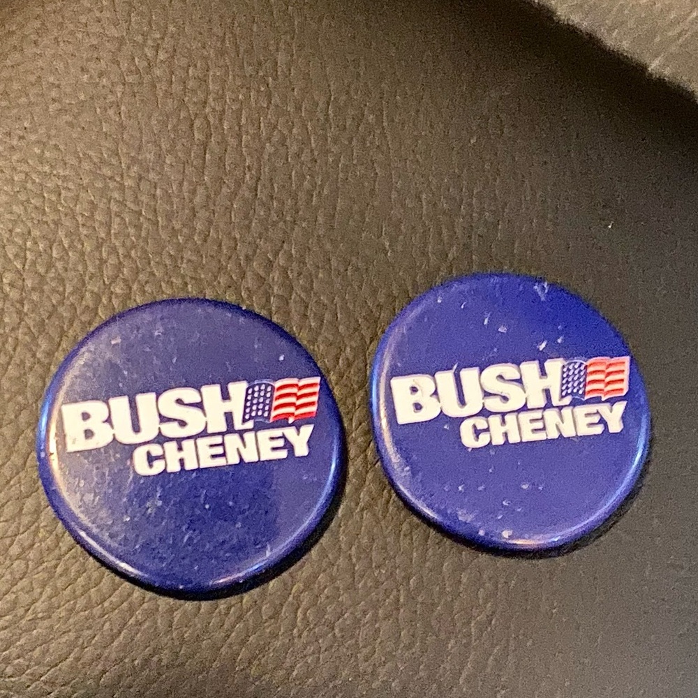 2000 George W Bush & Dick Cheney - (1-3/8)"/ Presidential Campaign Button X2